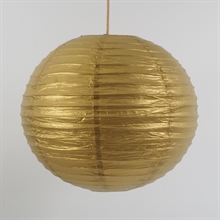 Rispapir lampeskærm 40 cm. Guld